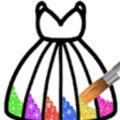 princess-glitter-coloring-for-kids